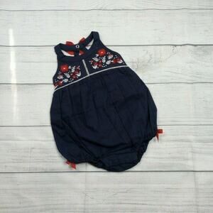 3/6m Tommy Bahama Embroidered Bubble Romper